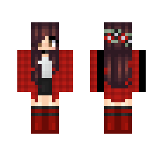 Amazingly Cute Red Flannel Girl - Cute Girls Minecraft Skins - image 2