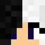 06 | Gray Girl ~ Black-White Hair - Color Haired Girls Minecraft Skins - image 3
