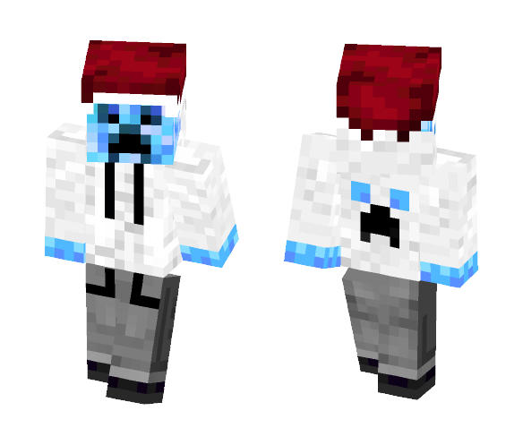 ℉ℬI❖Blue Creeper X-Mas - Male Minecraft Skins - image 1