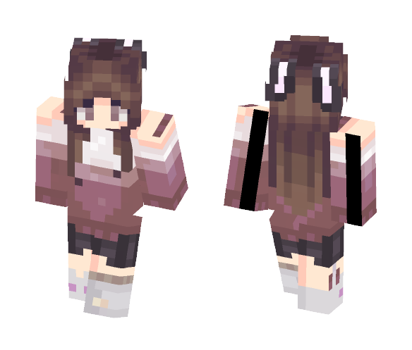 Cute Teen Girl with Bunny Ears - Cute Girls Minecraft Skins - image 1