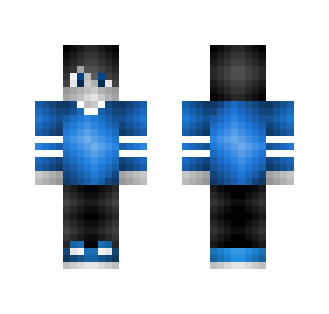 Blue Shirt Grey Guy - Male Minecraft Skins - image 2