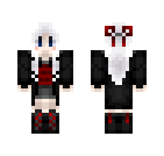 Monochrome + Red - Female Minecraft Skins - image 2