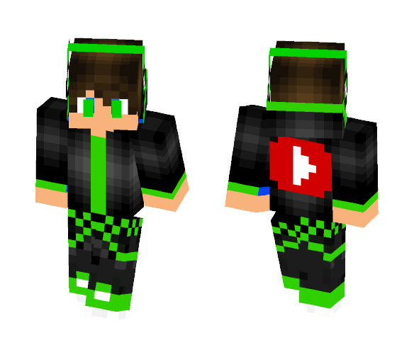 Green Youtuber - Male Minecraft Skins - image 1