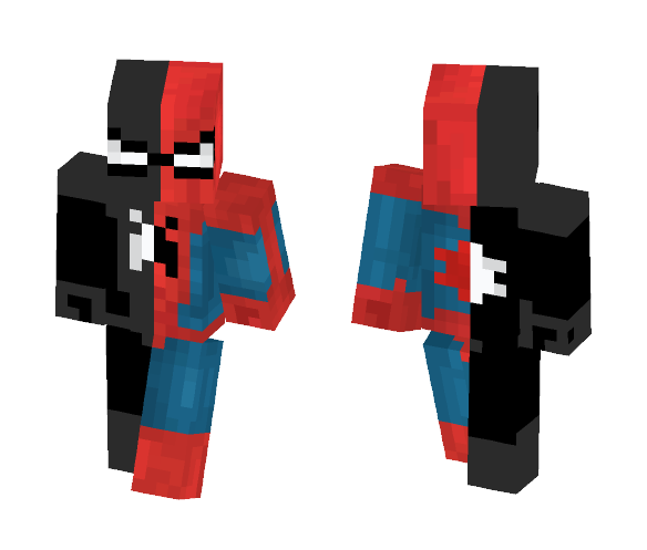 Half And Half SpiderMan - Comics Minecraft Skins - image 1