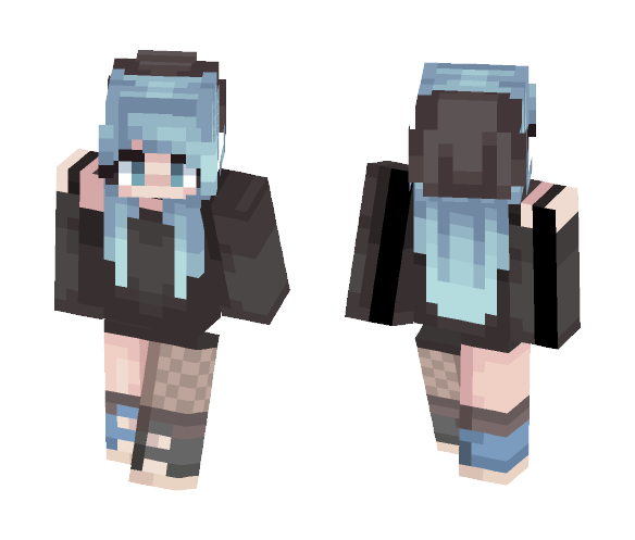 Gothic Blue | Level 40 - Female Minecraft Skins - image 1