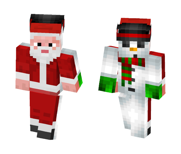 Santa And Snowman Mixed - Interchangeable Minecraft Skins - image 1