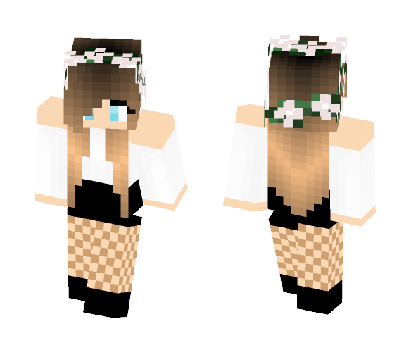 whiteflower girl - Girl Minecraft Skins - image 1