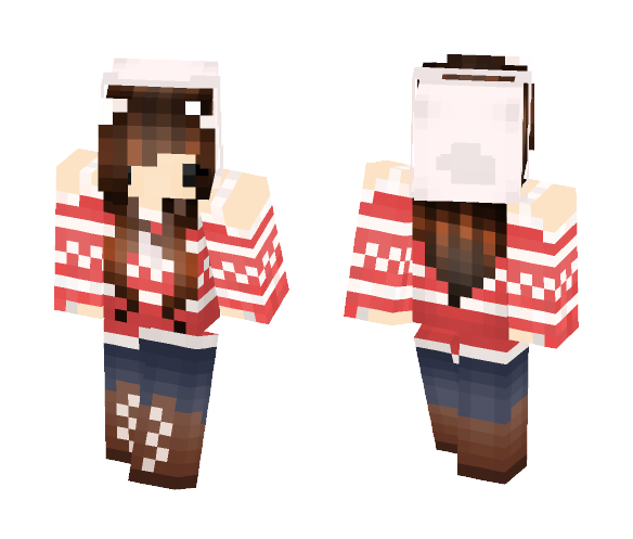 Christmas Girl ( Chibi ) - Christmas Minecraft Skins - image 1