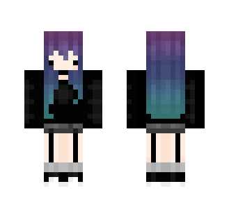 Goth Ombre Hair - Female Minecraft Skins - image 2