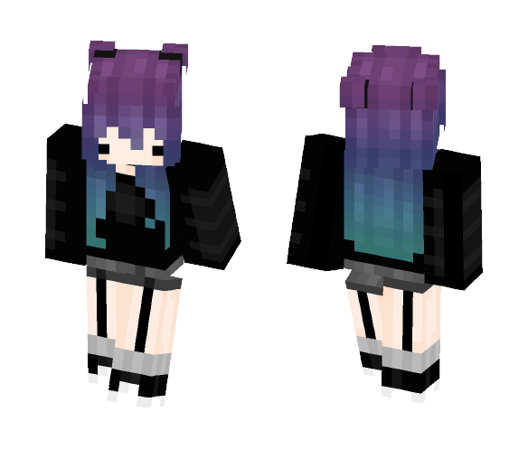 Goth Ombre Hair - Female Minecraft Skins - image 1