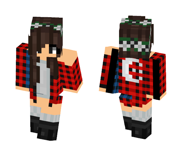 Cute Red Flannel Girl! - Cute Girls Minecraft Skins - image 1