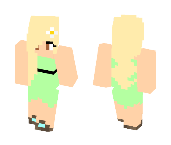 Girl in Green Dress - Girl Minecraft Skins - image 1