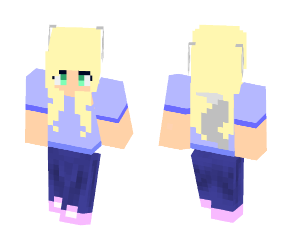 Blonde Haired Werewolf Girl - Color Haired Girls Minecraft Skins - image 1