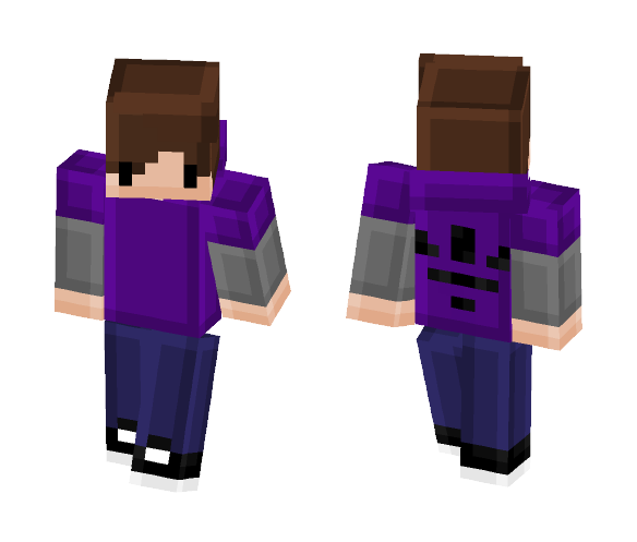 Purple Teen - Male Minecraft Skins - image 1