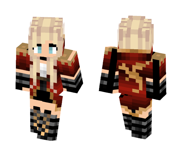Warrior red Girl - Girl Minecraft Skins - image 1