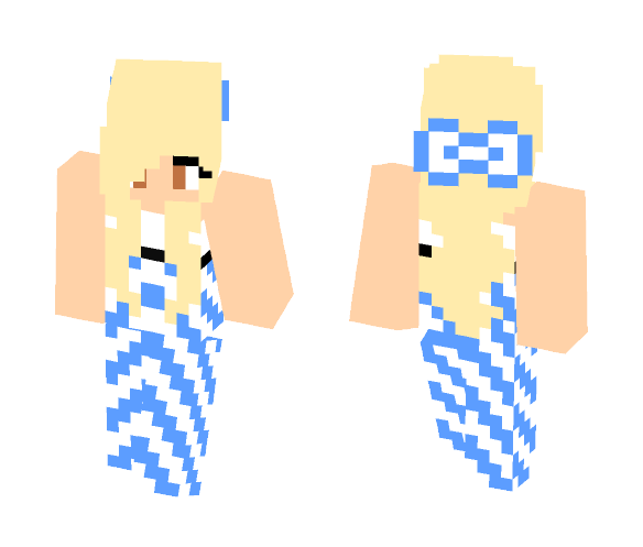 Dark Blue Summer Girl - Girl Minecraft Skins - image 1