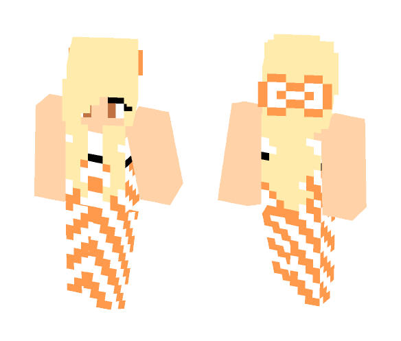 Orange Summer Girl - Girl Minecraft Skins - image 1