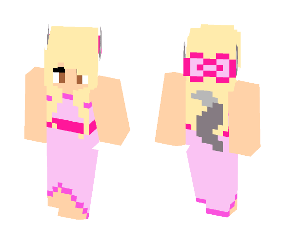 Werewolf Girl in a Pink Dress - Girl Minecraft Skins - image 1