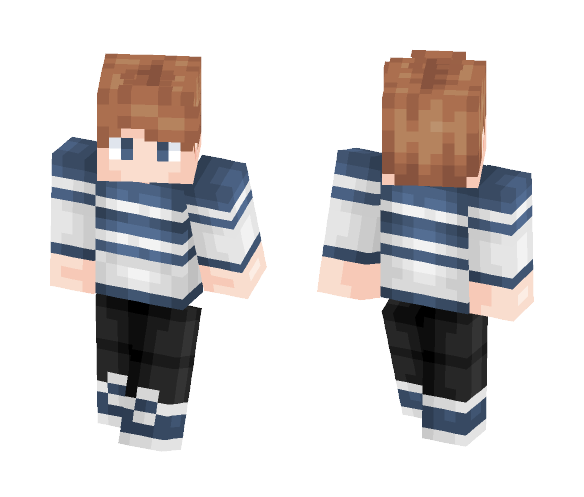 Beanie -- Striped Sweater - Male Minecraft Skins - image 1