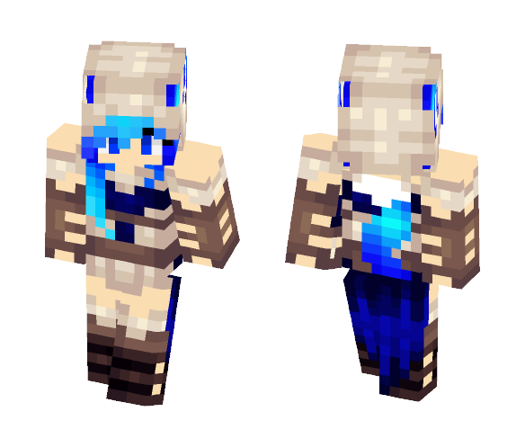 Bʟᴜᴇ - Wᴏʟꜰ Assᴀssɪɴ - Female Minecraft Skins - image 1