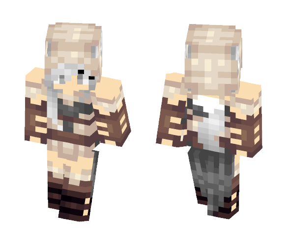 Gʀᴇʏ - Wᴏʟꜰ Assᴀssɪɴ - Female Minecraft Skins - image 1
