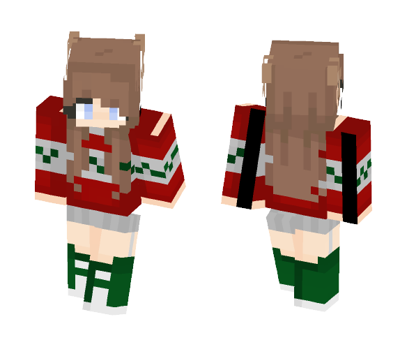 xmas girl~ ;) - Female Minecraft Skins - image 1