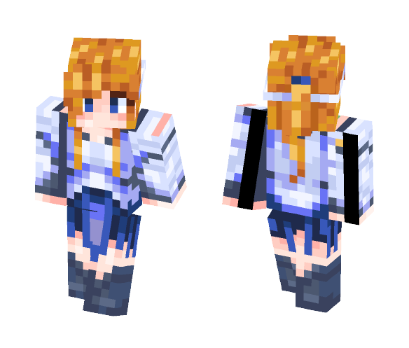 Blue Warrior - Female Minecraft Skins - image 1