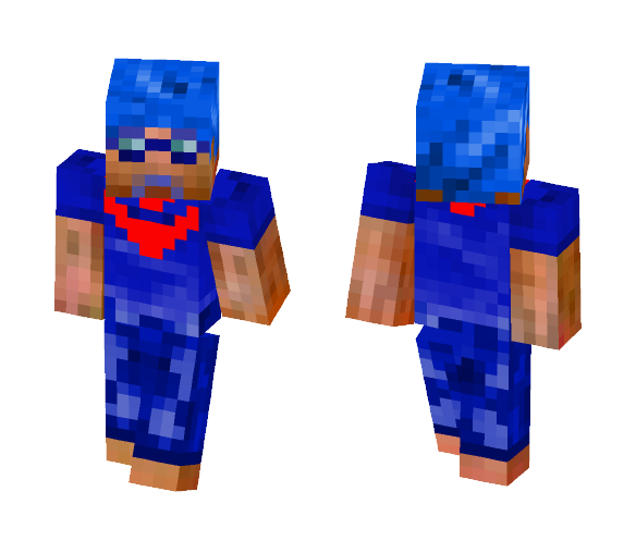 Blue With Red Accecery - Male Minecraft Skins - image 1
