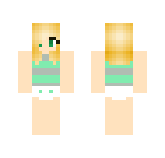 Baby Girl- Blonde Green Eyes - Baby Minecraft Skins - image 2