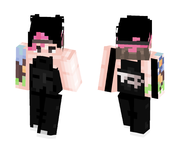 lil jishwa with his pink floof - Male Minecraft Skins - image 1