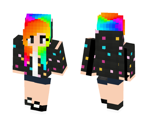 Rainbow Girl - Girl Minecraft Skins - image 1