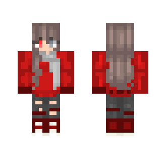 Red and gray eyes - Female Minecraft Skins - image 2