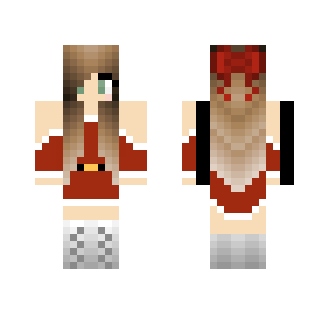 Christmas girl with bow - Christmas Minecraft Skins - image 2