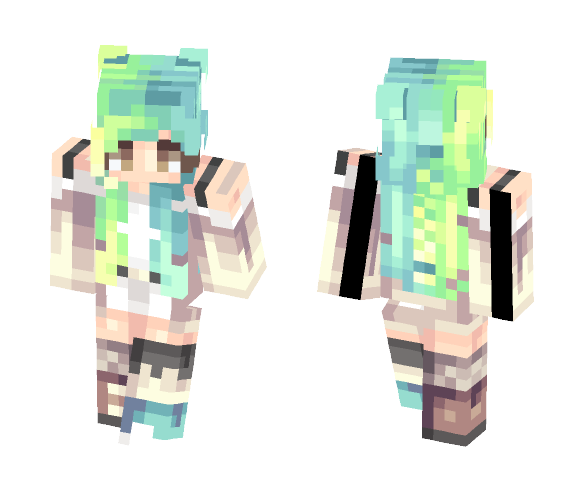 neon poppin' // !!1! - Female Minecraft Skins - image 1