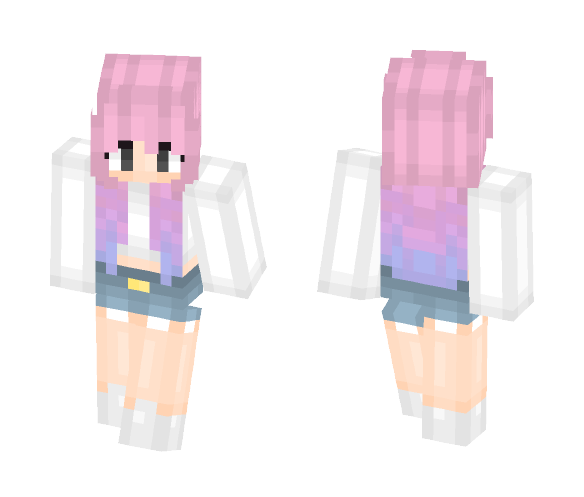 Cute Pink Ombré Girl ; cryiinq_ - Cute Girls Minecraft Skins - image 1