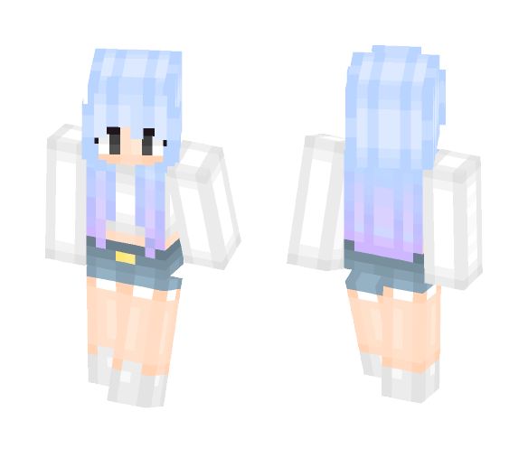 Cute Blue Ombré Girl ; cryiinq_ - Cute Girls Minecraft Skins - image 1
