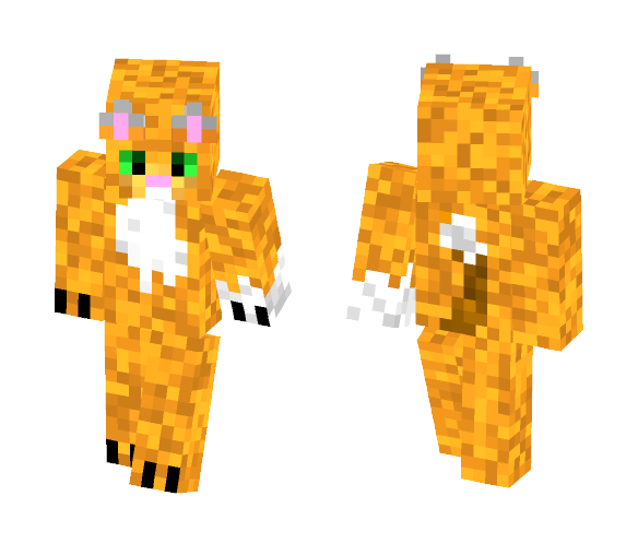 Ginger and White Cat OC - Cat Minecraft Skins - image 1