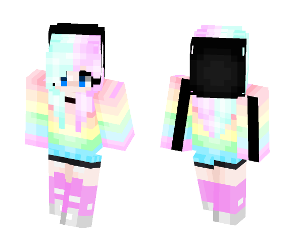 Rainbow emo - Female Minecraft Skins - image 1