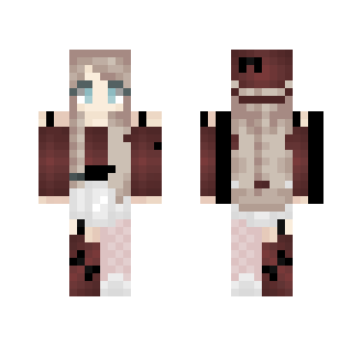 Maroon Marshmallows - Female Minecraft Skins - image 2