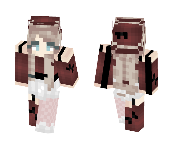 Maroon Marshmallows - Female Minecraft Skins - image 1