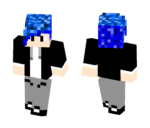 Blue Haired Boy - Boy Minecraft Skins - image 1