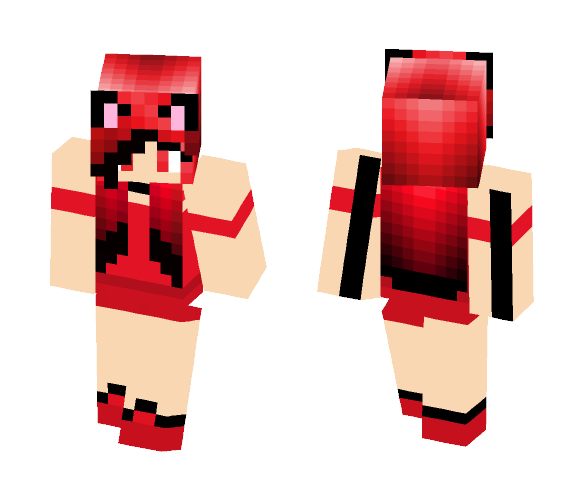 Black & Red - Female Minecraft Skins - image 1