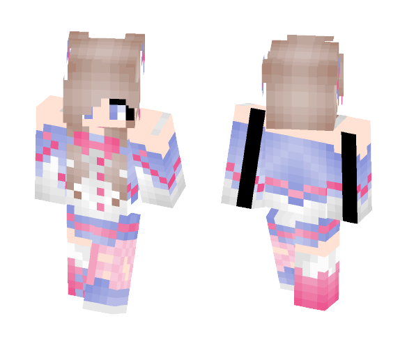 Cotton blue and pink - Female Minecraft Skins - image 1
