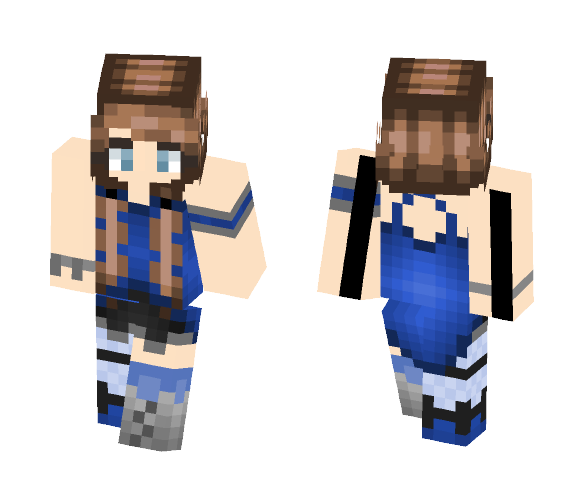 Sky Blue - Female Minecraft Skins - image 1