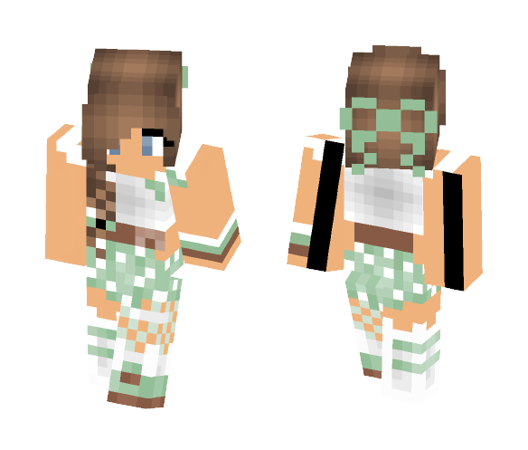 Girly Mint outfit - - Female Minecraft Skins - image 1