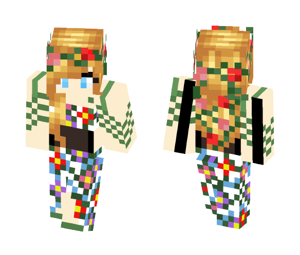 Floral girl - Girl Minecraft Skins - image 1