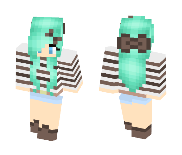 Mint Chocolate Chip Girl - Girl Minecraft Skins - image 1