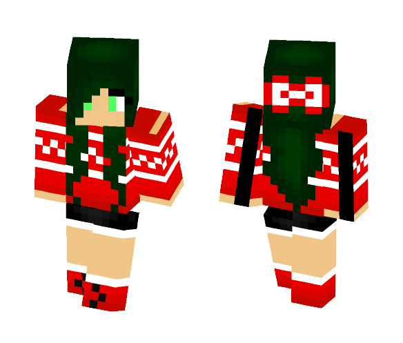 Green Winter Girl - Girl Minecraft Skins - image 1