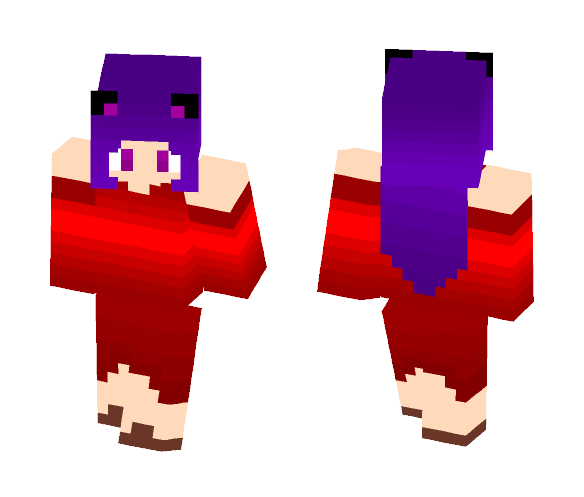 Neko-girl ||in a dress|| - Female Minecraft Skins - image 1