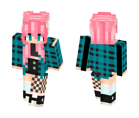 Bubblegum Rebel!! Made By Charlie~ - Female Minecraft Skins - image 1